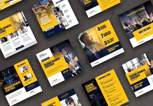 Business Conference Social Media Post Layout Template
