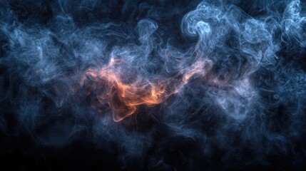 Abstract Smoke Patterns on Dark Background (1)