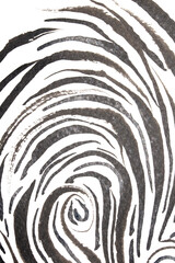 Thick Ink Pen Black Swirly Wavy Lines on White Background Zebra Skin Shapes