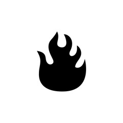 Fire icon isolated on white background.