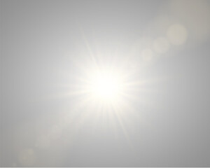 Abstract glowing starburst light with golden rays on dark purple background, creating a soft, radiant, and dynamic effect. Perfect for designs, backdrops, or visual themes.	

