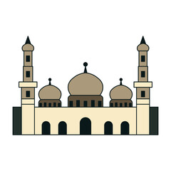 illustration of mosque design