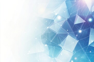 Abstract Geometric Network Design in Light Blue Tones