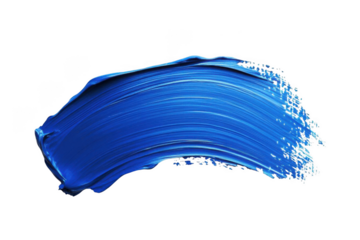 Paint Stroke Blue Color On Black Background And Concept Theme