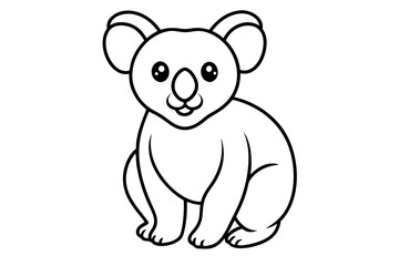 Cute Koala One-Line Drawing