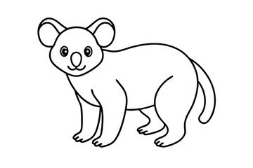 Cute Koala One-Line Drawing