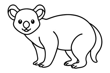 Cute Koala One-Line Drawing