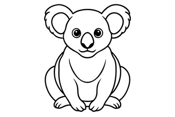 Cute Koala One-Line Drawing