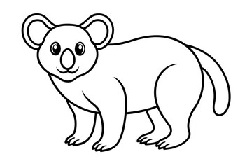Cute Koala One-Line Drawing