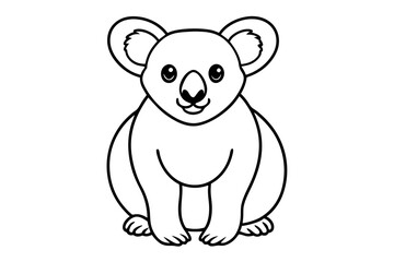 Cute Koala One-Line Drawing