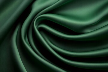 Obraz premium Smooth elegant green satin fabric forming a beautiful background for luxurious design