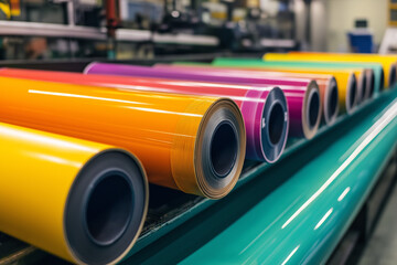 Colorful Vinyl Rolls Industrial Printing Production Process