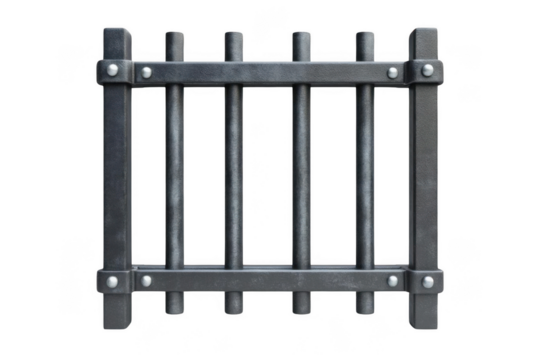 View Metal bars of protection and Security Through Limitation Theme