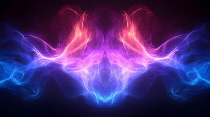Fototapeta premium Mesmerizing Abstract Glow of Curved Blue and Purple Light Lines in Motion