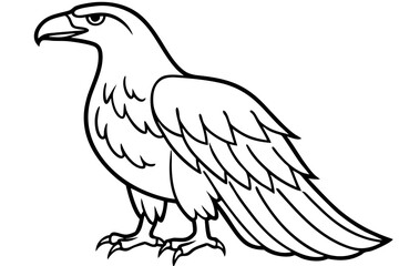 Obraz premium Eagle One-Line Sketch