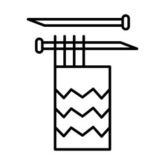 Fototapeta premium knitting line icon
