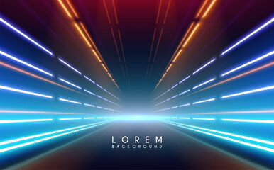 Light lines corridor background