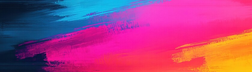 Obraz premium Abstract paint strokes with vibrant gradient hues