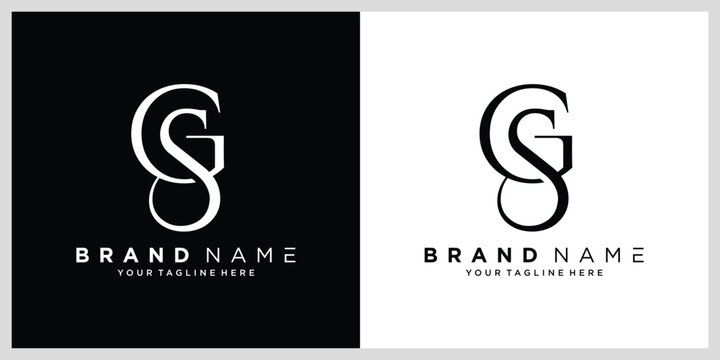 Initial GS or SG Logo Design Vector