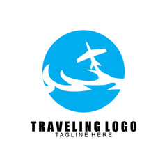 Simple travel logo. Modern holiday logo.