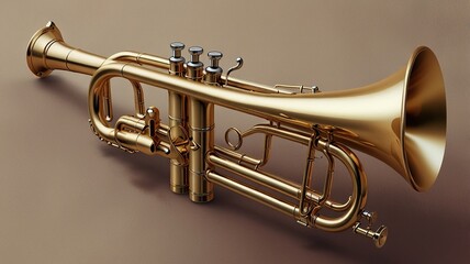 Obraz premium Elegant Trumpet Illustration: Celebrating Brass Beauty