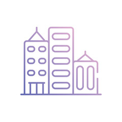 Buildings vector icon stock illustration