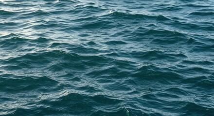 Fototapeta premium Dark Blue Ocean Water Texture Rolling Waves and Sea Surface Background