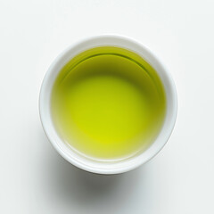 top view green tea