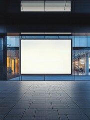 Blank digital billboard mockup showcasing