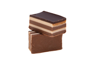 chocolate candies isolated