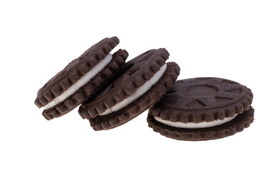 chocolate double cookie isolated
