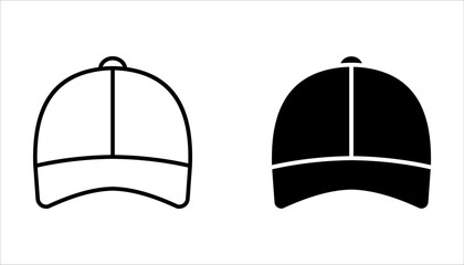 Cap icon set. Vector illustration on a white background.