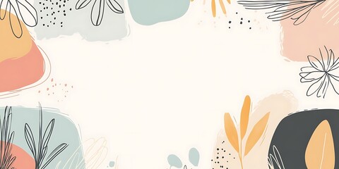 Naklejka premium Vector illustrationof various abstract shapes and patterns, hand-drawn doodles