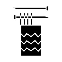 knitting glyph icon
