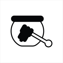 Honey jar Vector icon