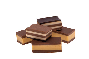 chocolate candies isolated