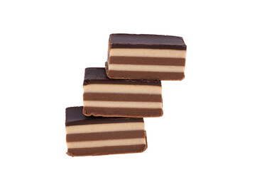 chocolate candies isolated