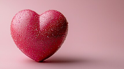 Fototapeta premium Pink Heart, 3D Model, Studio Shot