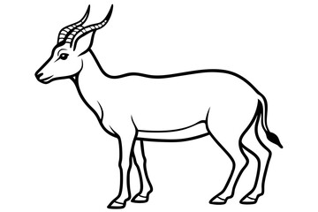 Obraz premium Elegant Saiga Antelope Sketch