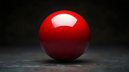 A red ball with a shiny surface