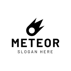 Meteor logo template design isolated on white background. © arum