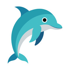 Fototapeta premium dolphin head vector illustration design