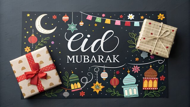 happ eid mubarak card