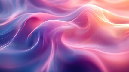 Obraz premium Ethereal Fluidity: Abstract Waves in Pink, Purple, and Serene Pastel Hues