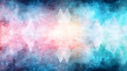 Naklejka premium Abstract, cosmic, geometric design with light and color gradients