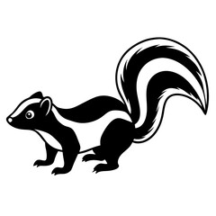 Obraz premium Elegant Skunk Line Drawing