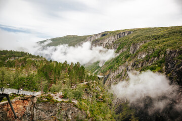V&oslash;ringsfossen wodospad w Norwegii