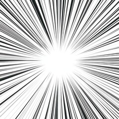 Abstract Black and White Radial Lines Speed Burst Background Design Graphic