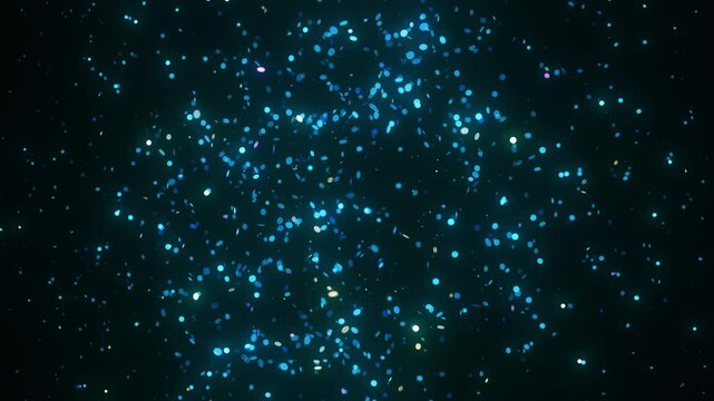 Glowing particles dynamically align to form a futuristic map of Ireland. The animation features rotating perspectives and cosmic lighting, creating a mesmerizing sci-fi atmosphere.