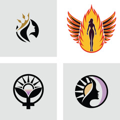 Obraz premium Inspiring Women Empowerment Vector Art with Feminist Symbols, Girl Power Illustrations, Strong Women Poses, Equality Icons, and Motivational Typography Design